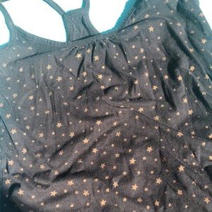 🔴 Black with Gold Stars Mini Dress